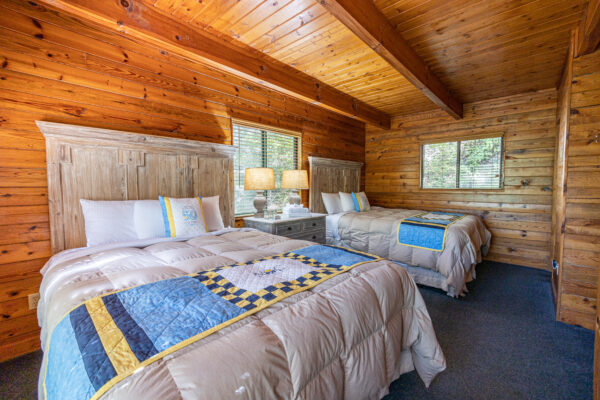 two queen bedroom in elm cabin