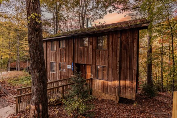 Trailside cabin in the fall