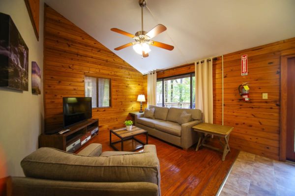 Living room in Ash Cabin