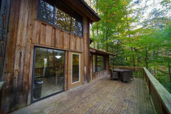 Birch Cabin exterior deck
