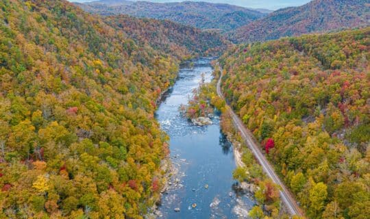 The French Broad in the fall