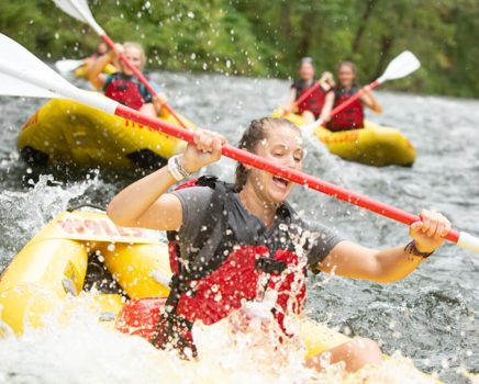 woman duckying on the Nantahala Adventure Pass with Raft or Duck Rentals in North Carolina trip