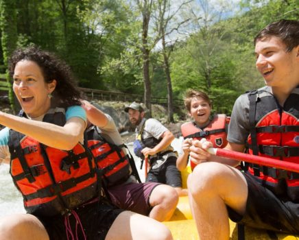 group whitewater rafting on the Nantahala Adventure Pass with Guided Rafting in North Carolina trip