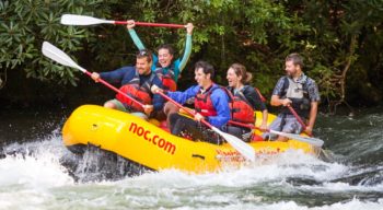 guests rafting on the Nantahala River Raft & Duck Rentals in North Carolina trip