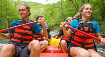 guests rafting on the Nantahala River Raft & Duck Rentals in North Carolina trip