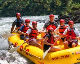 Group rafting on the Ocoee River Rafting: Middle Ocoee trip