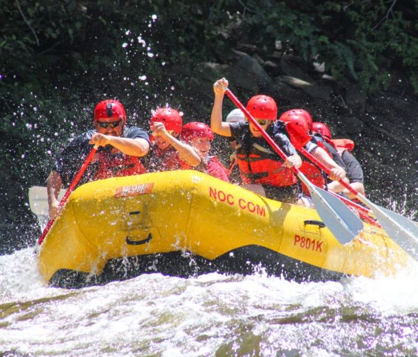 Rafters on the Pigeon River Rafting: Upper Pigeon Gorge trip
