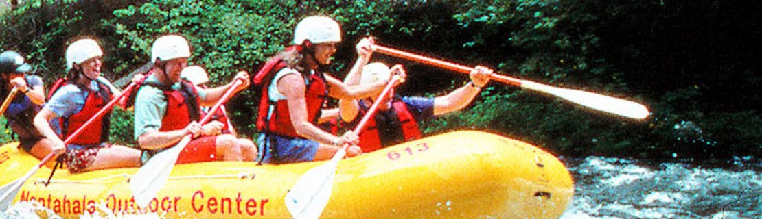 Guests rafting on the Rapid Transit: Rafting & Train Excursion Package trip