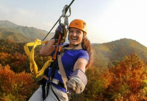 Zip lining on the River to Ridge: Rafting and Zip Line trip