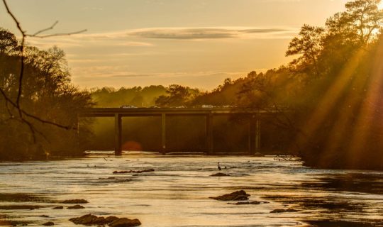 Chattahoochee River at sunset