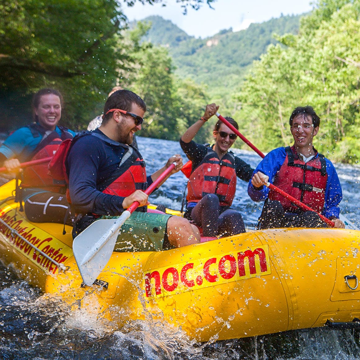 Maple Ridge Rafting River to Ridge: Rafting and Zip Line Package | Nantahala Outdoor Center