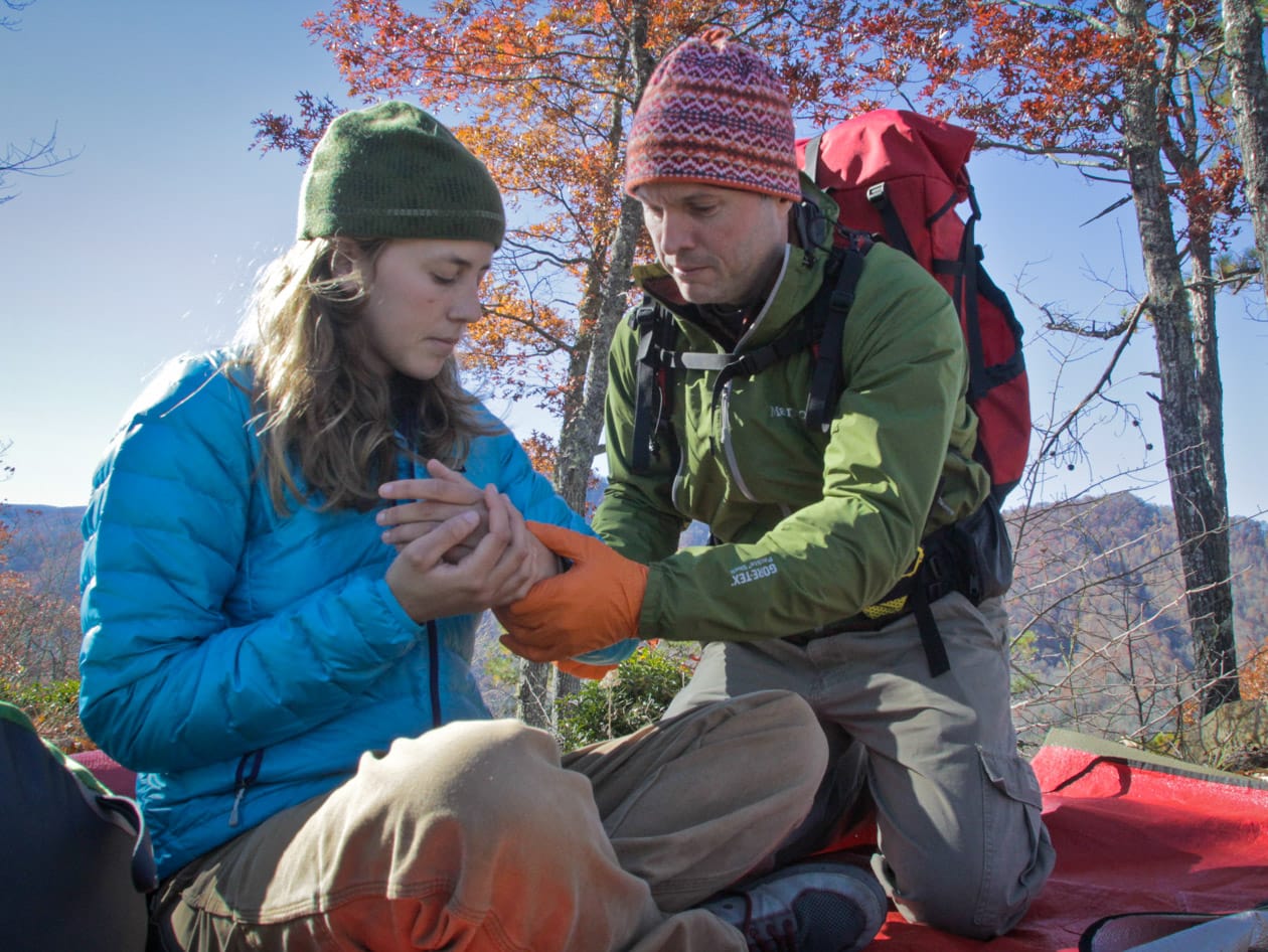 Learning how to treat an injury at the SOLO Southeast course