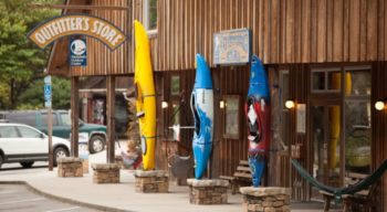 outfiiters store with kayaks