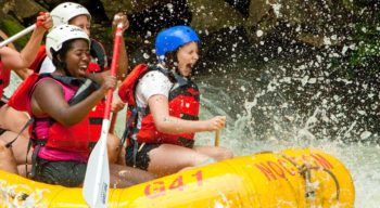 Girl scouts rafting