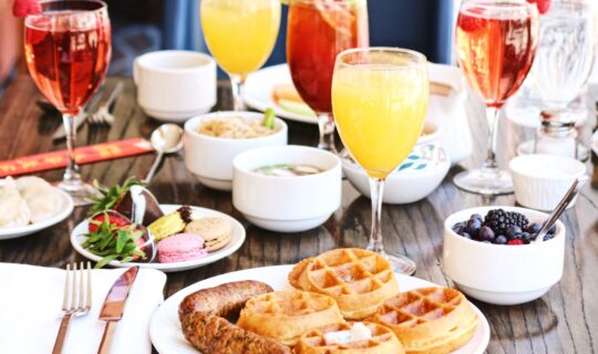 waffles-sausage-and-mimosa-brunch