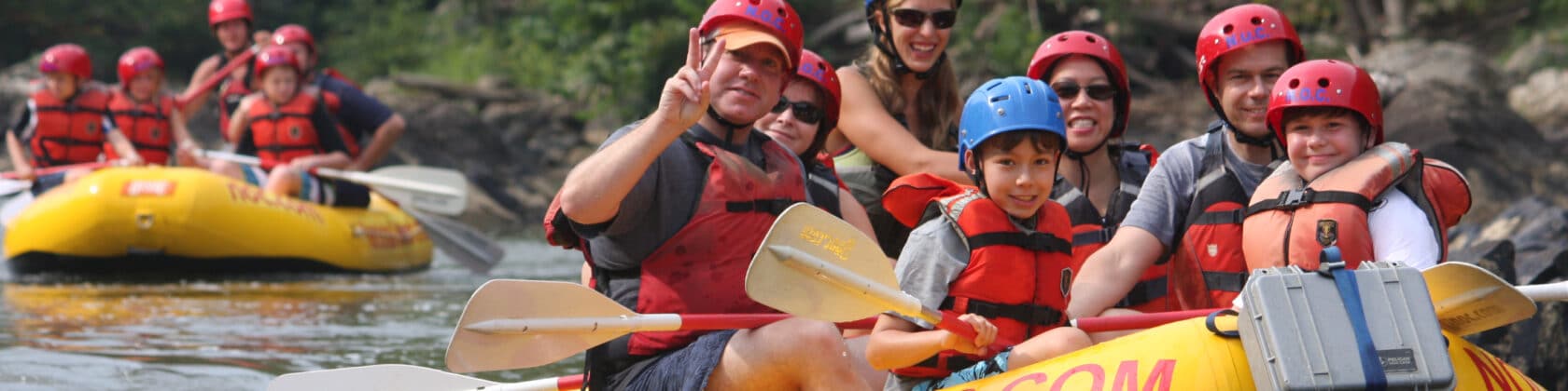 Rafters enjoyed the French Broad River while they have an incredible white water rafting adventure in Asheville, NC.