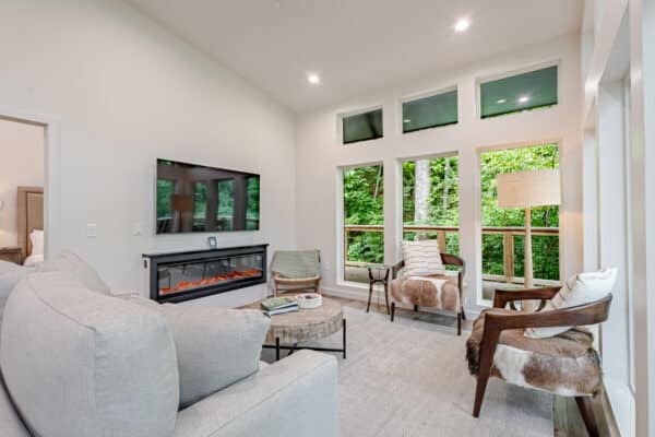 Interior Shot of NOC's Hemlocks Bungalows sitting area