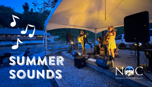This is a graphic for Nantahala Outdoor Center's Summer Sounds.