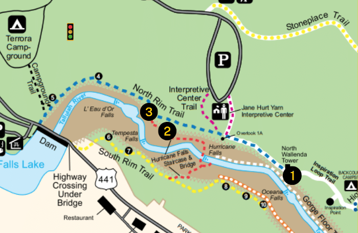 Tallulah Gorge Map