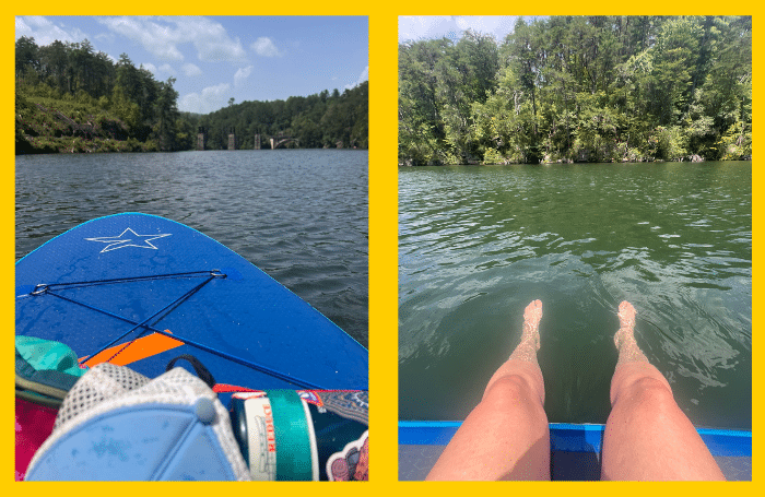 paddleboarding on Tallulah Lake 