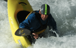 Freestyle Kayaker in a Playboat at NOC