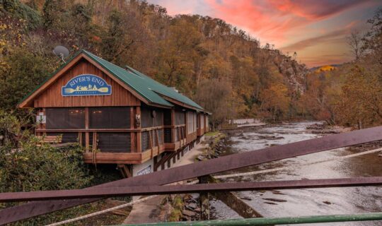 River's End at sunset