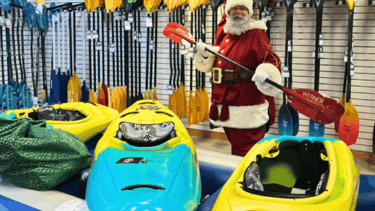 Santa Shopping for Whitewater Kayaks and paddles.