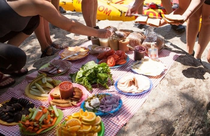 Riverside picnic on the Chattooga River