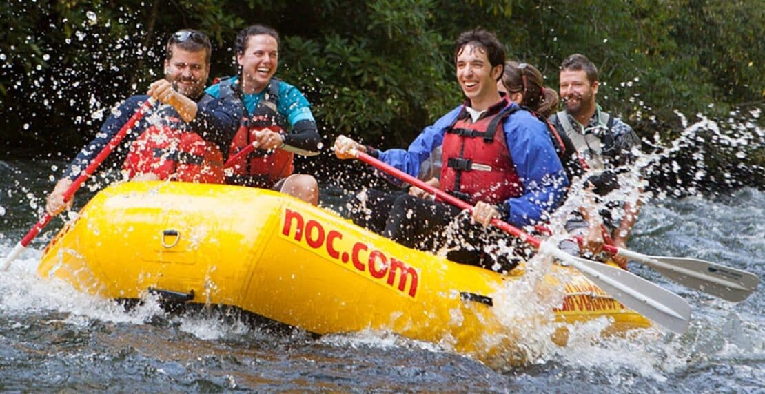 Group on a rafting trip