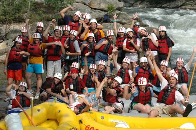 Group of Students on a Rafting Trip