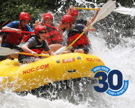 Whitewater Rafting through the 1996 Olympic Section on the 30-year anniversary