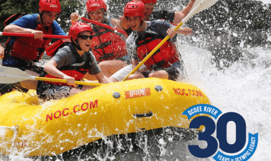 Whitewater Rafting through the 1996 Olympic Section on the 30-year anniversary