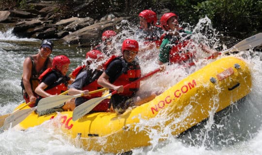 Rafters splash down the Ocoee.