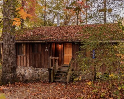 Fall Ash Cabin Exterior Entrance