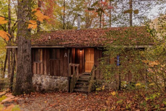 Fall Ash Cabin Exterior Entrance