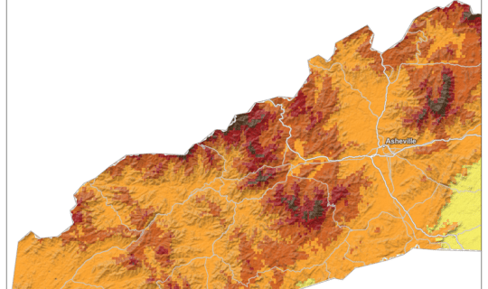 Fall foliage map for western north carolina