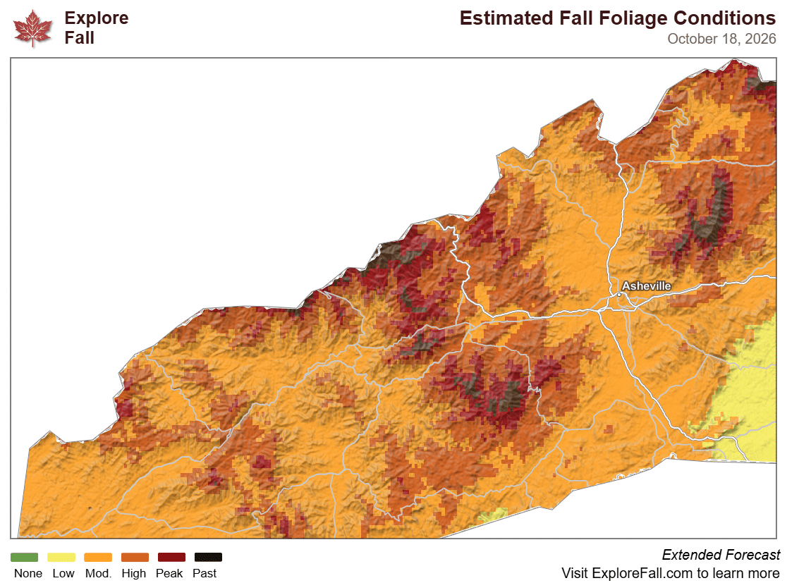 Photo: noc.com NC Fall Foliage 2026: Drought Impact and Peak Mountain & Central Dates
